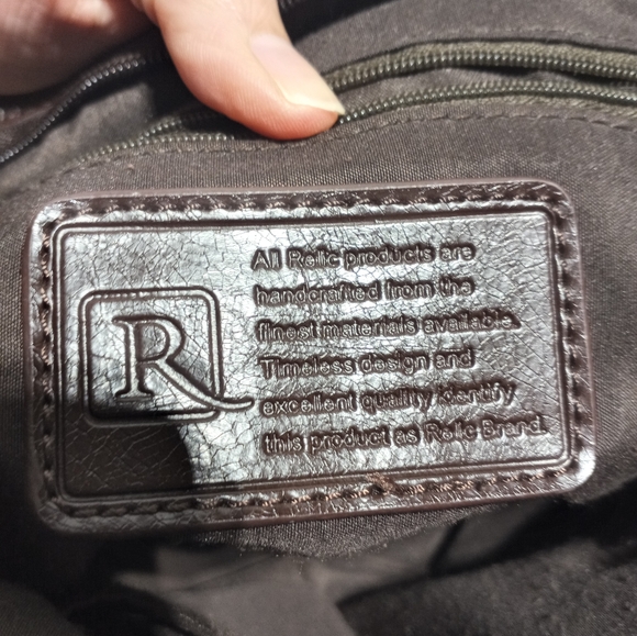 Vintage Relic Brown Leather And Metallic Shoulder Bag - Picture 13 of 16